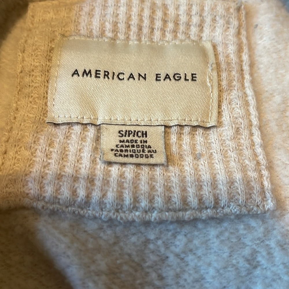 American Eagle Women's Fleece Oversized Vintage Crew Neck Sweatshirt - Picture 6 of 6